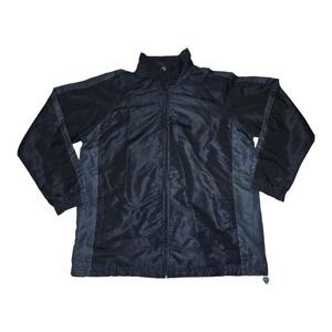 Steve & Barry's Jacket Large Men's Black Windbreaker FullZip Casual Outdoors